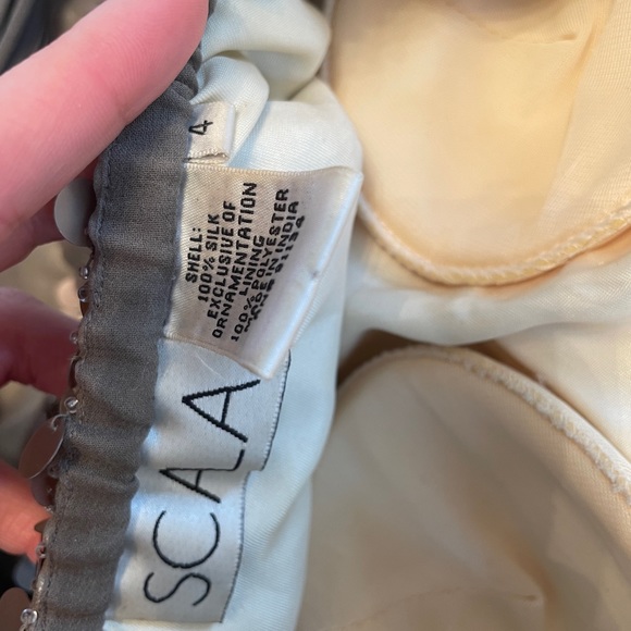 SCALA taupe dress strapless. Size four taken in to fit like a 2 - Picture 3 of 3